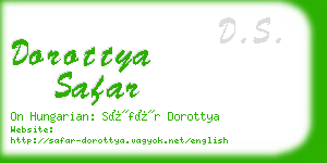 dorottya safar business card